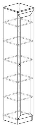 Шкаф пенал для белья "Инна" №601 - Схема