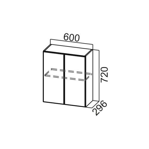 Шкаф навесной 600/720 "Классика" Ш600/720 - Схема