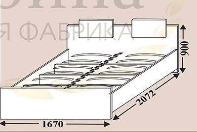 Кровать "Наоми" 1600 на латах - Кровать "Наоми" 1600 на латах, Цвет: Белый / Дуб Баррик