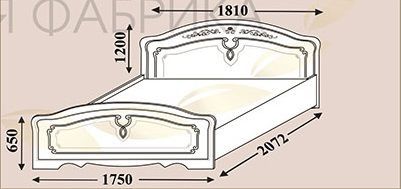 Кровать "Джессика" 1600 с ортопедическим основанием - Кровать "Джессика" 1600 с ортопедическим основ