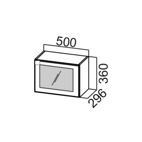 Шкаф навесной 500/360 горизонтальный со стеклом "Классика" ШГ500с/360 - Схема