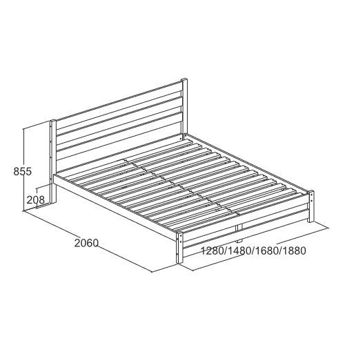 Кровать двуспальная "Аист-8" (1600*2000 мм) - Кровать двуспальная "Аист-8" (1600*2000 мм), схема