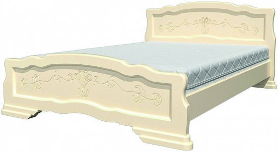 Кровать "Карина-6" 1400 мм (ламели) - Кровать "Карина-6" 1400 мм (ламели), Цвет: Слоновая кость