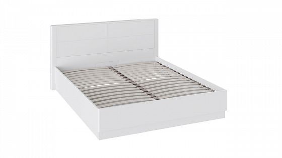 Кровать "Наоми" 1600 с ПМ + спинка кровати - Белый глянец