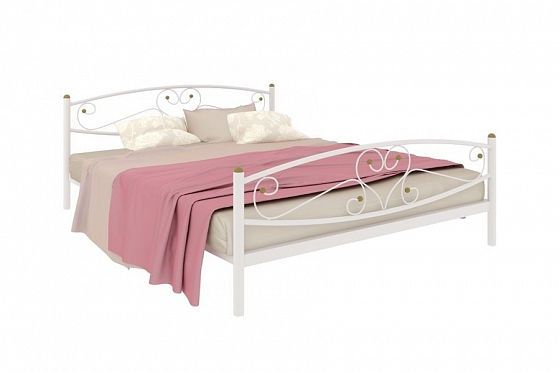 Кровать "Каролина Plus" 1800 мм (ламели) - Цвет: Белый