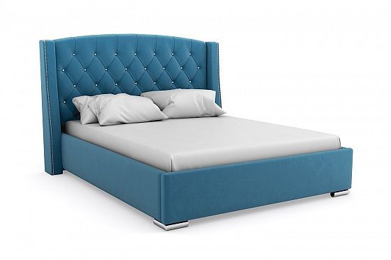 Кровать "Bounty LUX" 1400 металлическое основание/стразы - Цвет: Синий 115