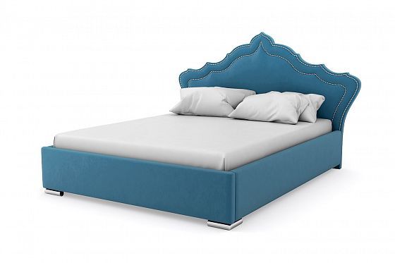 Кровать "Maple" 1600 с ламелями - Кровать "Maple" 1600 с ламелями, Цвет: Синий 115
