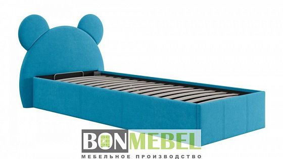 Кровать "Тедди" 900*2000 мм с подъемным механизмом - Ткань Синяя