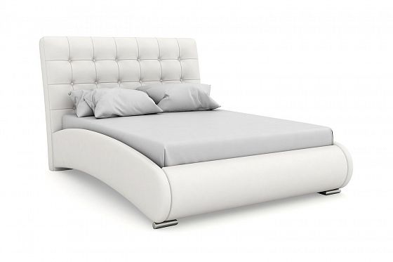 Кровать "Prova" 800 металлическое основание/стразы - Цвет: Белый 002