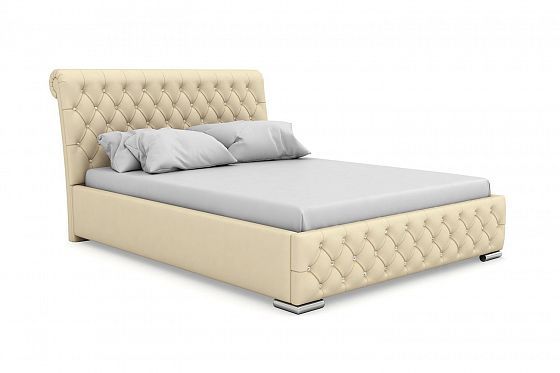 Кровать "Relax" 1600 металлическое основание/стразы - Цвет: Бежевый 004