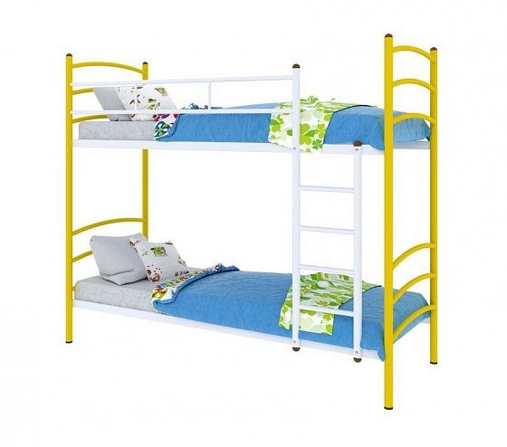 Кровать двухъярусная "Милана Duo" 900 мм Правая (ламели) - Цвет: Желтый