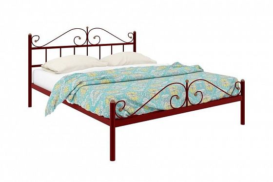 Кровать "Диана Plus" 1600 мм (ламели) - Цвет: Красный