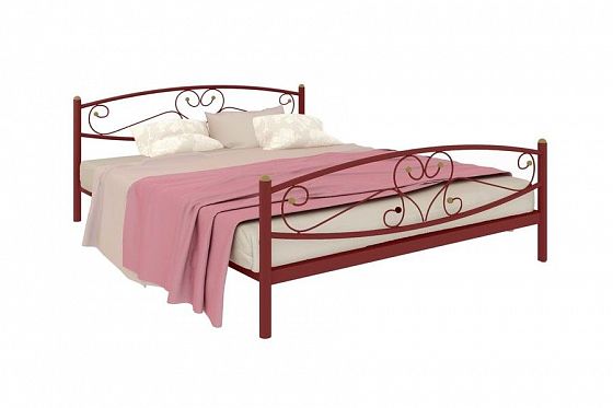 Кровать "Каролина Plus" 1400 мм (ламели) - Цвет: Красный