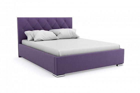 Кровать "Милан" 1400 с ламелями/стразы - Цвет: Фиолетовый 119