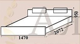 Кровать "Арсения" 1400 арт. АКР-704 (настил)