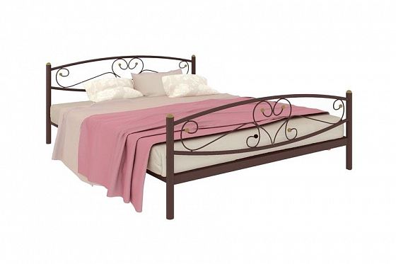 Кровать "Каролина Plus" 1400 мм (ламели) - Цвет: Коричневый