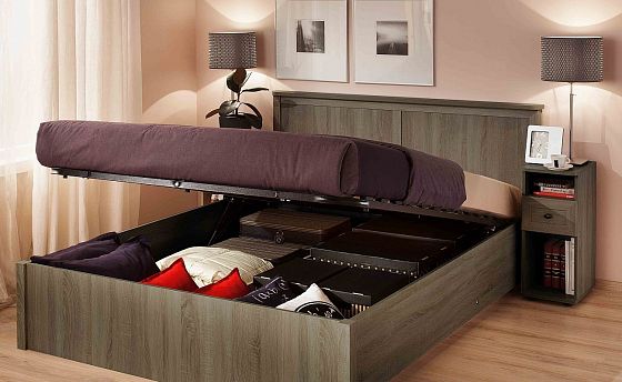 Набор мебели для спальни "Шерлок" №2 - Кровать с подъемным механизмом Шерлок, цвет: Ясень Анкор темн