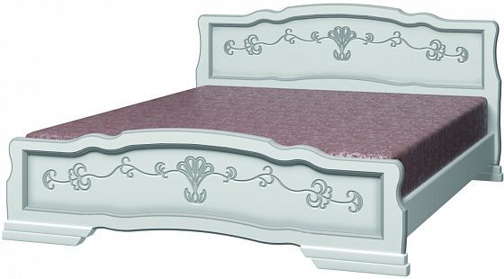 Кровать "Карина-6" 900 мм (ламели) - Кровать "Карина-6" 900 мм (ламели), Цвет: Белый жемчуг