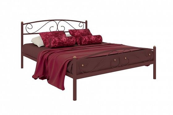 Кровать "Вероника Plus" 1400 мм (ламели) - Цвет: Коричневый