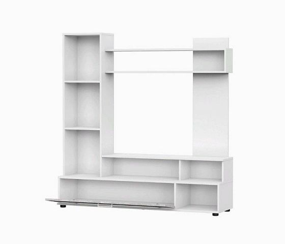 Мебель для гостиной "МГС 9" (NN-Мебель) - Наполнение, цвет: Белый/Цемент светлый