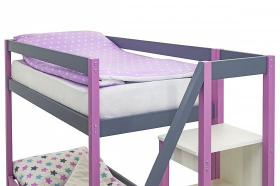 Детская двухъярусная кровать "Svogen дерево-графит" - Детская двухярусная кровать "Svogen дерево-гра