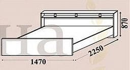 Кровать "Арсения" 1400 арт. АКР-706 (настил)