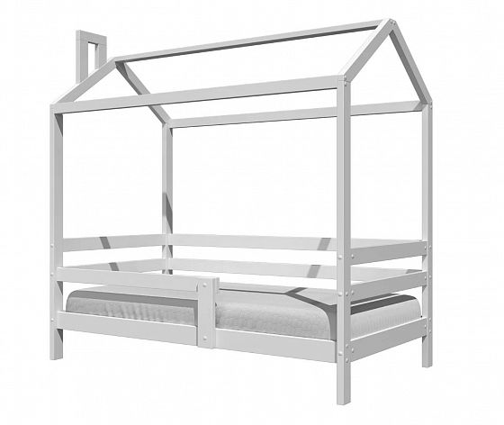 Кровать одинарная "Скай" 800*1800 + ламели - Цвет: Белый античный