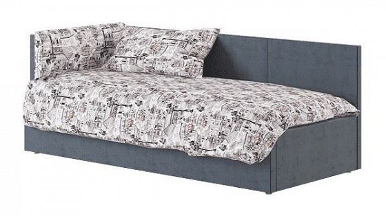 Диван-кровать "Остин" 900 мм левый - Диван-кровать "Остин" 900 мм левый, Цвет: Велюр Lovely 37 Серый