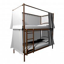 Конструкция для штор к кровати "Хостел Duo" 800 мм 3х сторонняя