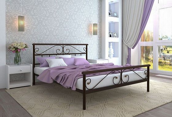 Кровать "Эсмеральда Plus" 1800 мм (ламели) - В интерьере, цвет: Коричневый/Коричневый (дерево)