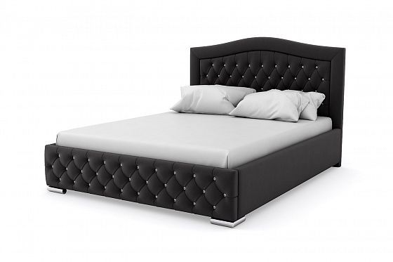 Кровать "Millennium LUX" 1600 с ламелями - Кровать "Millennium LUX" 1600 с ламелями, Цвет: Черный 03