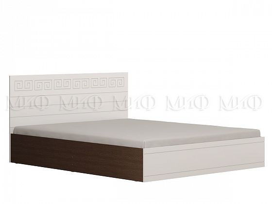 Кровать "Афина" 1,4 м - Кровать "Афина" 1,4 м, Цвет: Белый глянец/Дуб Венге