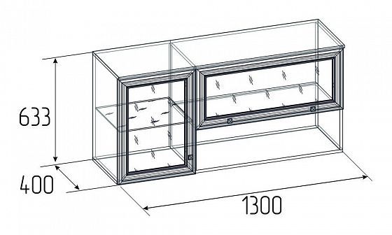 Шкаф навесной 4 "Паола" - Шкаф навесной Паола 4, схема