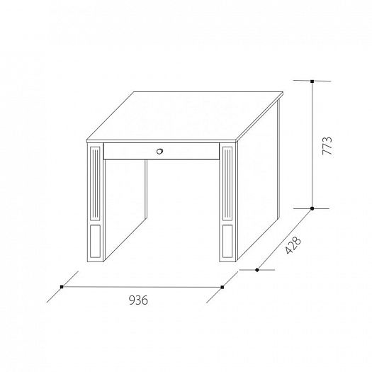 Стол туалетный "Ева-11" - Схема