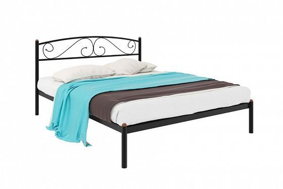 Кровать "Вероника" 1400 мм (ламели) - Цвет: Черный
