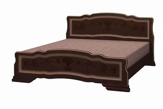Кровать "Карина-6" 1400 мм (ламели) - Кровать "Карина-6" 1400 мм (ламели), Цвет: Орех темный с тонир