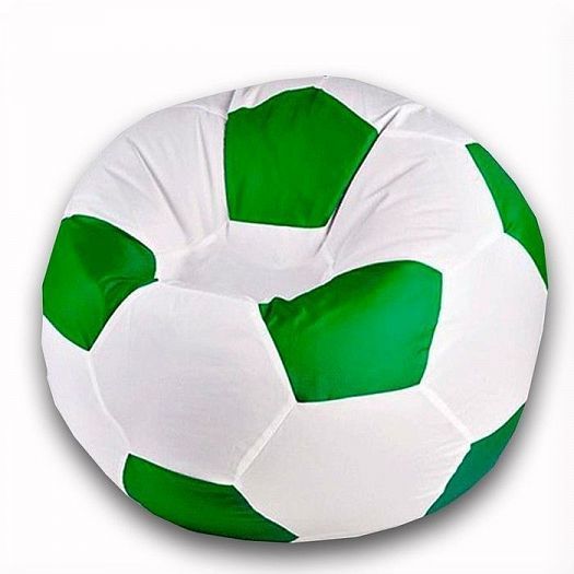 Кресло-мешок "Мяч 80" - Цвет: Оксфорд Белый/Зеленый