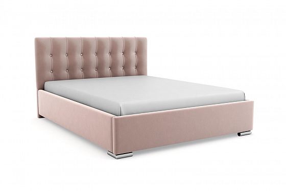 Кровать "Бостон" 1600 металлическое основание/стразы - Цвет: Розовый 104