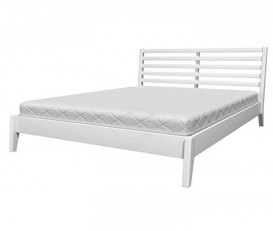 Кровать "Камила" 1400 мм (ламели) - Белый античный