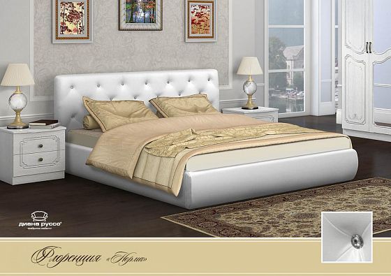 Интерьерная кровать "Флоренция" со стразами или пуговицами 1600 мм - Интерьерная кровать "Флоренция"