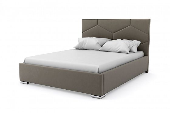 Кровать "Crystal" 1600 с ламелями - Кровать "Crystal" 1600 с ламелями, Цвет: Серый 112