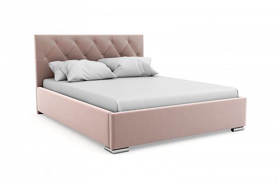 Кровать "Милан" 800 металлическое основание/стразы - Цвет: Розовый 104