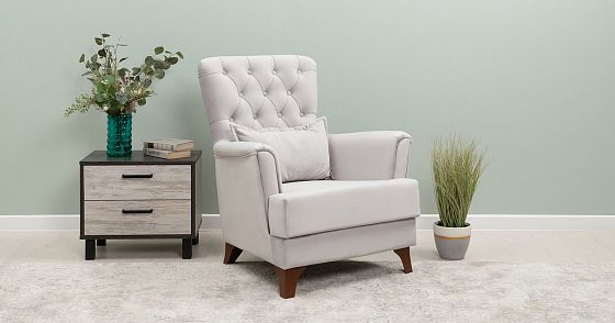 Кресло Ирис, 580 (Лекко светло-серый).