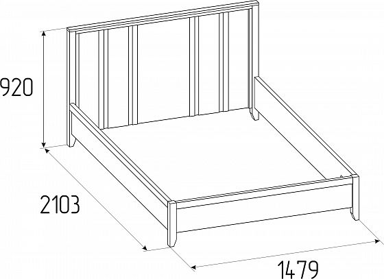 Кровать 308 "Scandica Oslo" (1400) - Схема