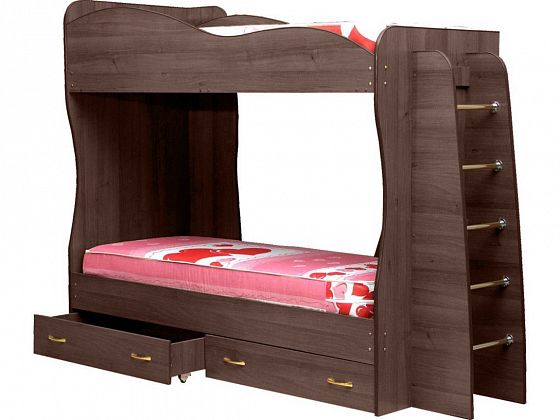 Кровать детская двухъярусная "Юниор-1" - Кровать детская двухъярусная "Юниор-1", Цвет: Ясень Шимо те