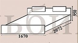 Кровать "Арсения" 1600 арт. АКР-705 (настил)