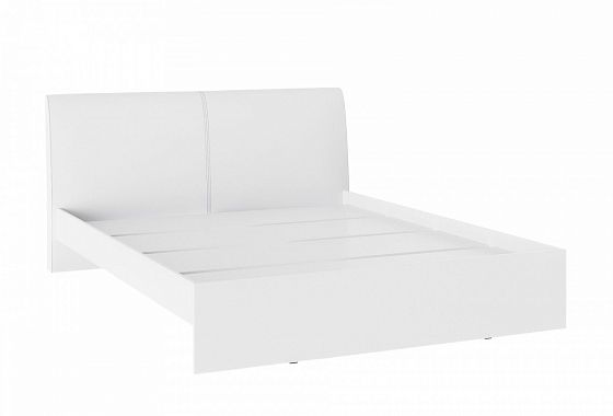 Кровать "Доминика" 1600 мм - Кровать "Доминика" 1600 мм, Цвет: Белый/Кожзам белый