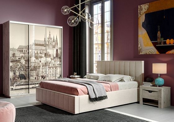 Кровать "Вена" 1800 - В интерьере, цвет: Мора Бежевый