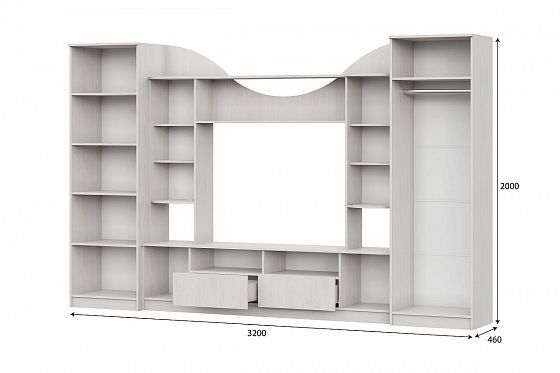 Мебель для гостиной "МГС 8" (NN-Мебель), размеры