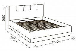 Кровать "Илия" М9 1600*2000 мм с подъемным механизмом